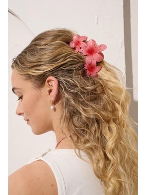 Üçlü Çiçekli Mandal Saç Tokası