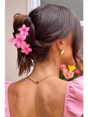 Üçlü Çiçekli Mandal Saç Tokası