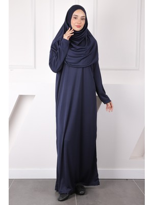 İmaj Butik Lacivert Tek Parça Namaz Elbisesi