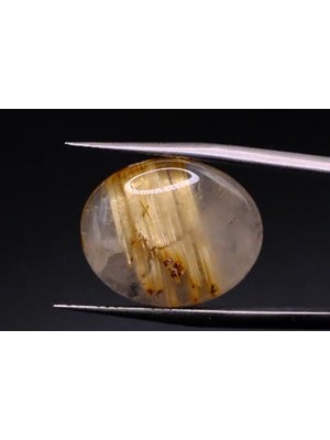Aries 12.92 ct 18.7X15.4 mm Oval Natural Golden Rutilated Quartz