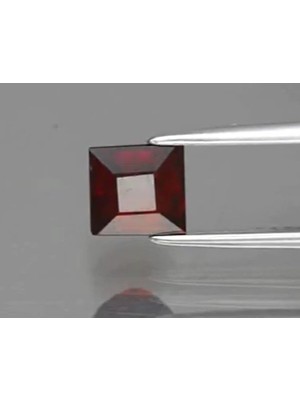 Aries 1.23 ct Square Natural Orangish Red Spessartite Garnet Gemstone, Namibia