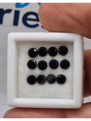 Aries 3.02 ct 4 mm Round 12PCS Lot Natural Black Spinel