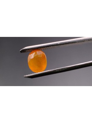 Aries 3.40 ct 9.1x7.4 mm Oval Yellow Natural Sapphire (Heated Glass Filling)