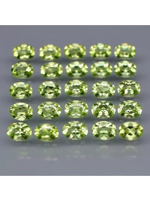 Aries 4.53 ct 4X3 mm 25PCS Lot Oval Natural Peridot