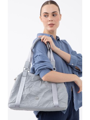 United Colors Of Benetton Kadın Kol Çantası BNT 1470 - Açık Gri