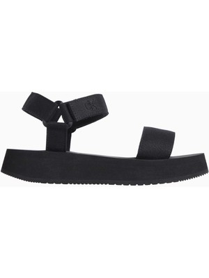 Calvin Klein Kadın Velcro Webbin Flat Terlik Minimalist Tasarım %60 Geri Dönüştürülmüş Pamuk