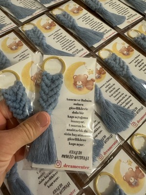 Arfu 50'li Makrome Anahtarlık Düğün,nişan,kına,parti,doğum Günü,mevlüt Hatırası Hediyelik Anahtarlık