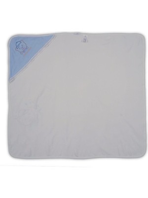 Tomuycuk Başlıklı Şapkalı Ayı Erkek Bebek Soft Battaniye