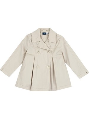 Chicco Kız Çocuk Manto Günlük Kullanım İçin Düz Desenli Midi Model Cırtlı Kapatma