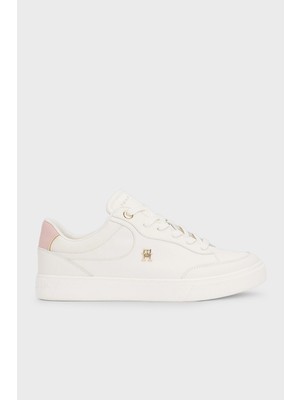 Tommy Hilfiger Logolu Deri Sneaker Ayakkabı Bayan Ayakkabı FW0FW08322 Ybh