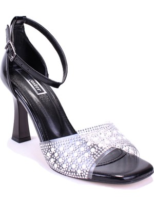 Dagoster DZA07-928475 Siyah Topuklu Abiye Kadın Ayakkabı