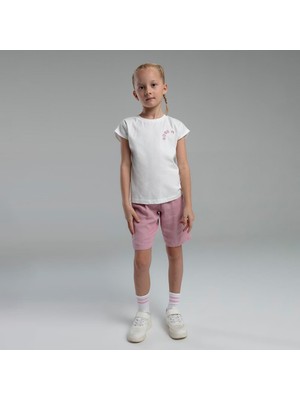 Rolypoly Kız Çocuk Beyaz Bermuda Takım