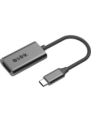 S-link Swapp SW-U512 Gri Metal Type-C to 4K HDMI Çevirici Adaptör