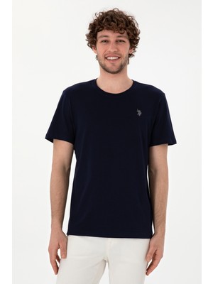 U.S. Polo Assn. Erkek Regular Fit Bisiklet Yaka Lacivert Basic Tişört 50298035-VR033