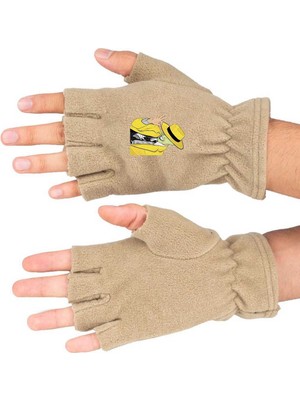 Mediterian Bej polar maske ve eldiven seti, rahat ve şık kullanım için ideal.