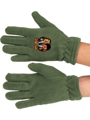 Mediterian Haki Polar Uzun Eldiven, Sıcak ve Şık, Pamuklu, Örme Tasarım