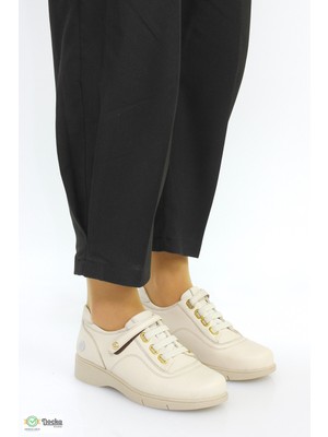 Mammamia Kadın Ortopedik Deri Cırtlı Mevsimlik Ayakkabı M26YA3620