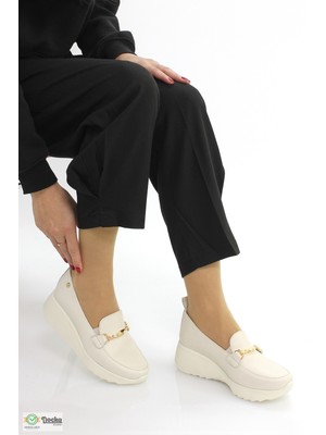 Mammamia Kadın Deri Ortopedik Dolgu Topuk Günlük Ayakkabı M26YA7266