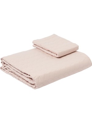 Store Polyester Glory Yatak Örtüsü Pudra Tek Kişilik