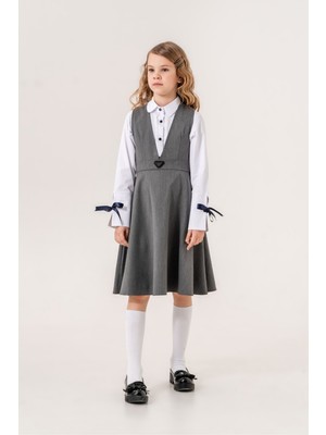 Kız Çocuk V Yaka Elbise 6802