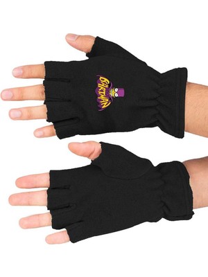 Mediterian Siyah Pamuklu Polar Kesik Eldiven, şık ve rahat kullanım sağlar.