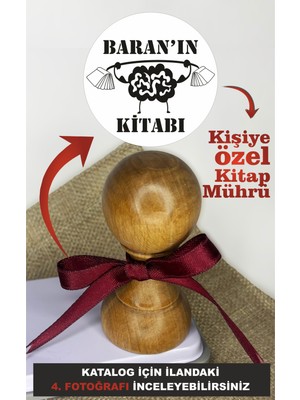 Plankton Tasarım Kitap Mührü, Kitap Kaşesi, Kişiye Özel, Ahşap