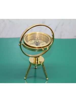 Pirinç Masa Üstü Pusula Model 2