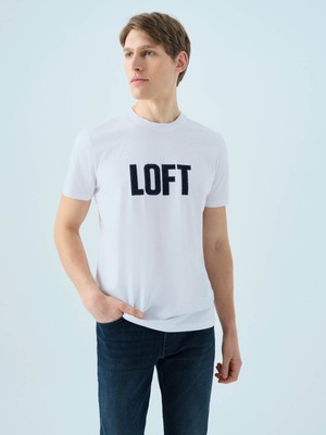 Loft Regular Fit Beyaz Erkek T-Shirt LF2038590