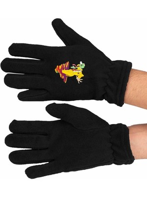 Mediterian Siyah uzun polar eldiven, sıcak ve rahat kış tasarımı