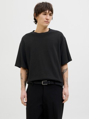 Jack & Jones Jack Jones Jjlouı Osmos Tee Crew Neck Erkek Siyah Tshirt 12270710-02