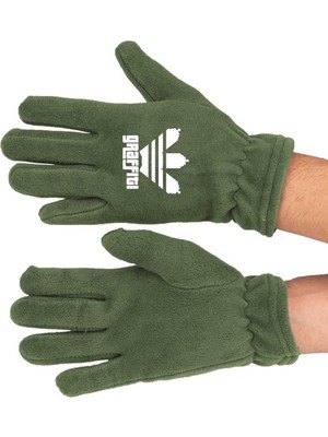 Mediterian Haki Polar Uzun Eldiven, Sıcak ve Rahat Kış Konforu