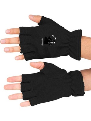 Cellat Baskılı Kışlık Kesik Polar Eldiven BLL3535