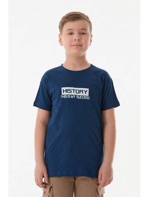 History Yazı Baskılı Erkek Çocuk Tişört