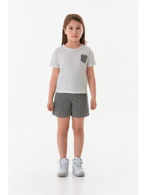 Pötikare Desenli Kız Çocuk Şortlu Takım