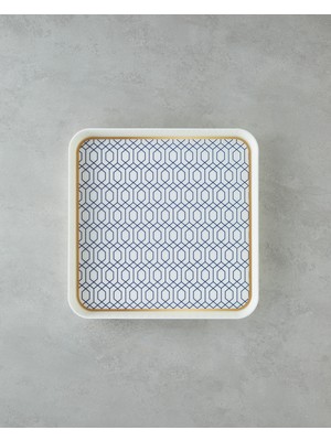 English Home Harmonic Gold Kaydırmaz Tepsi 34 cm Lacivert – Gold