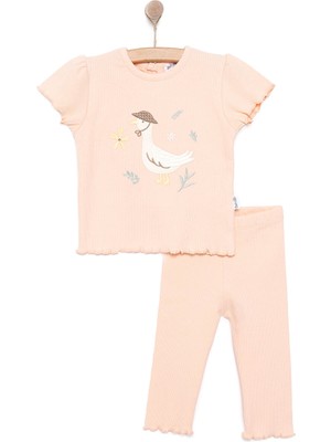 Bebetto Yenidoğan Cute Duck Tshirt-Patiksiz Alt Kız Bebek