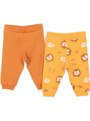 Hellobaby Basic Erkek Aslan Baskılı 2li Patiksiz Alt Erkek Bebek