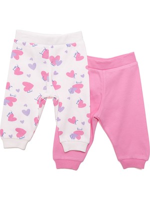 Hellobaby Basic Kız Kalp Desenli 2li Patiksiz Alt Kız Bebek