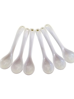 pobi Plastik Mama Baharat Kaşığı Beyaz