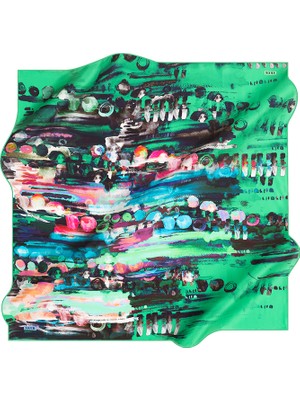 90X90 Aker Ipek Krep Saten Eşarp