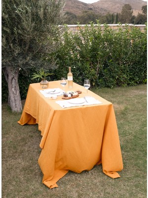 Barine Keten Masa Örtüsü Sarı