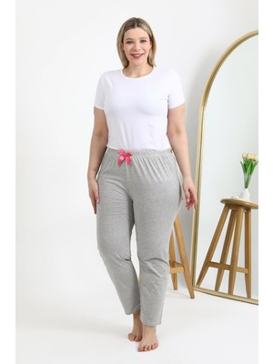 Akbeniz Kadın Pamuklu Büyük Beden Alt Pijama 27560 Gri
