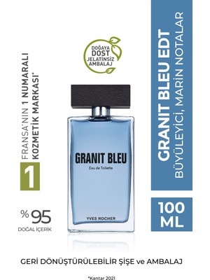 Yves Rocher Granit Bleu EDT-Erkek Parfüm-100ml