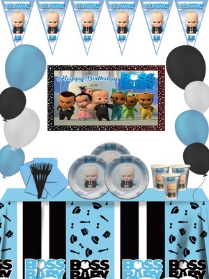 snowparty Patron Bebek Afişli Baby Boss 32 Kişilik Doğum Günü Parti Malzemeleri Süsleri Seti