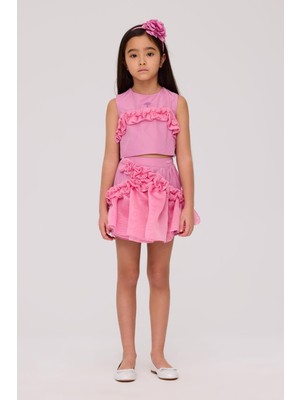 Tyess Bg Store Kız Çocuk Pembe Etek