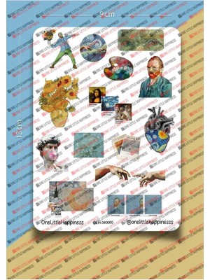 Van Gogh Temalı Sticker Seti | Bullet Journal Sticker | Defter | Çıkartma | Scrapbook