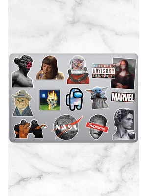 Aesthetic Seri 1 Temalı Sticker Seti, Çıkartma, Ajanda Bujo Scrapbook Kolaj Etiket Bullet Journal