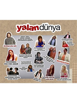 Yalan Dünya Macbook Notebook Tablet Telefon Ajanda Laptop Defter Sticker Seti