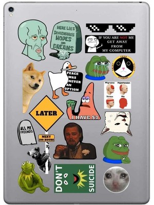 Internet Temalı Laptop Notebook MacBook Matara Defter Kitap Tablet Sticker Seti