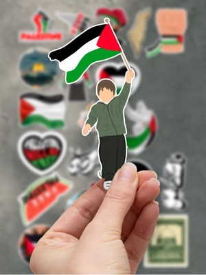 Özgür Filistin Temalı Sticker Seti / Free Palestine Etiket Sticker / Laptop Notebook Telefon 22 Adet